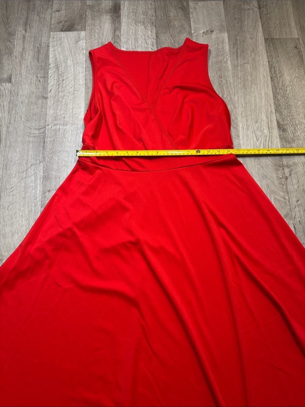Sleeveless Red Fit-and-Flare Dress - XL - Picture 4 of 6